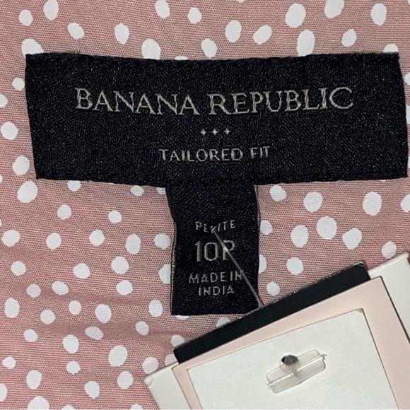 Banana Republic Tailored Fit Pink Sleevless Button Up Shirt Women Size 10P - Picture 4 of 8